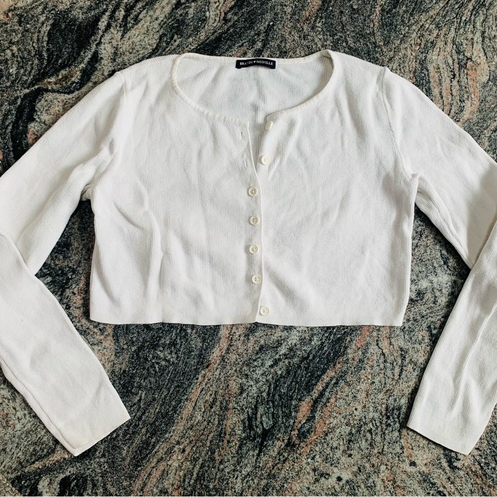 Brandy Melville cropped top in white